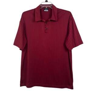 Nike Golf dri-fit Polo shirt men’s XL maroon red Very Nice shirt, metal buttons